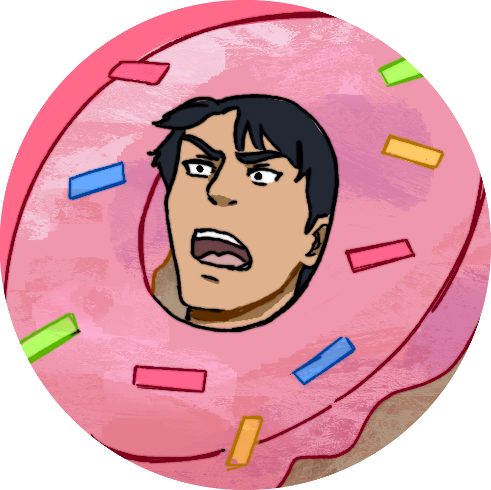 Carlin screaming into the void through a donut hole
